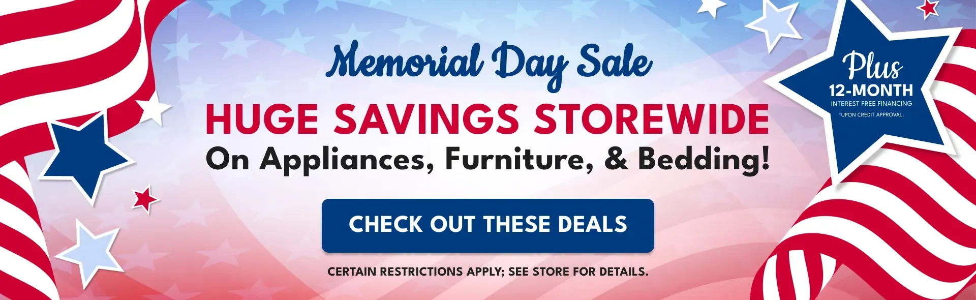 Memorial Day Savings Store Wide